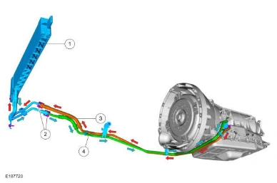 Transmission Cooling - Component Location — original illustration 2, reference 9368