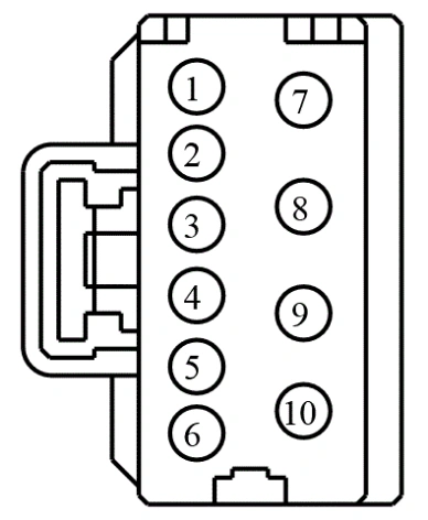 Connector End View C352 - Front Seat Control Switch LH — original illustration 1, reference 3916
