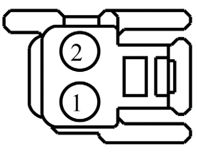 Connector End View C2353 - Clutch Pedal Position (Cpp) Bottom Of Travel Switch — original illustration 1, reference 4304