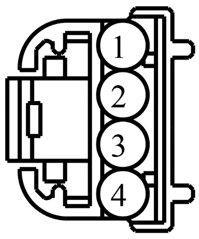 Connector End View C286 - Sunload Sensor — original illustration 1, reference 3855