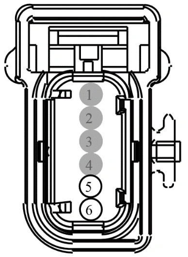 Connector End View C3201 - Driver Safety Belt Buckle — original illustration 1, reference 4388