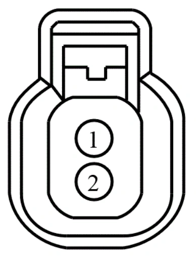Connector End View C187 - Fuel Injector 7 — original illustration 1, reference 3777
