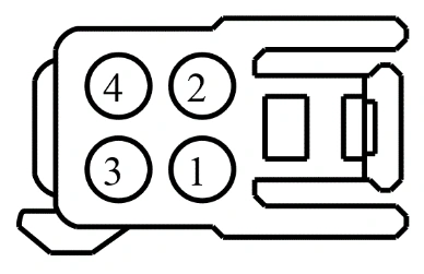 Connector End View C3349 - Floor Console Cup Holder Ambient Lighting Lamp — original illustration 1, reference 4412