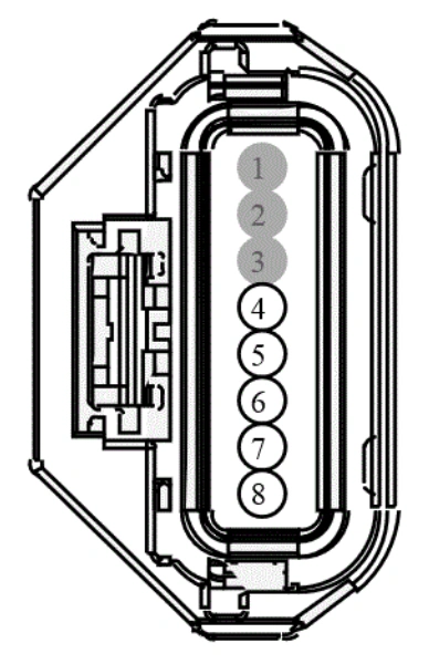 Connector End View C4369 - Side Obstacle Detection Control Module LH (Sodl) — original illustration 1, reference 4466