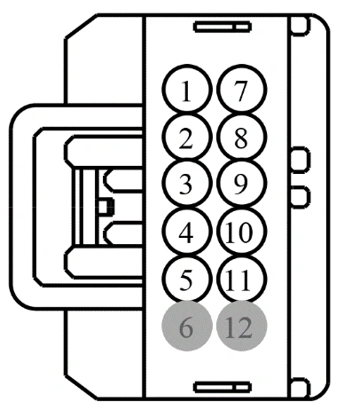 Connector End View C226a - Steering Column Control Module (Sccm) — original illustration 1, reference 3820