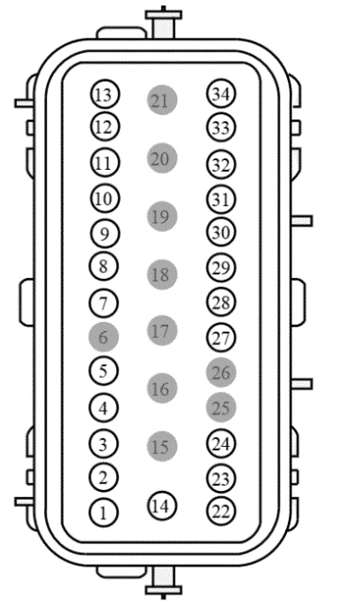 Connector End View C1046 - Inline — original illustration 1, reference 4070