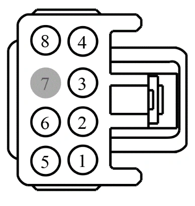 Connector End View C314 - Inline — original illustration 2, reference 3886