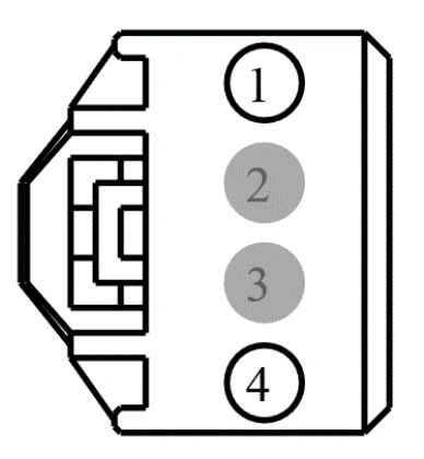 Connector End View C395 - Rear Speaker LH — original illustration 1, reference 3929