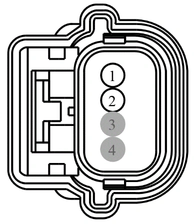Connector End View C3464 - Driver Upper Side Airbag — original illustration 1, reference 4421