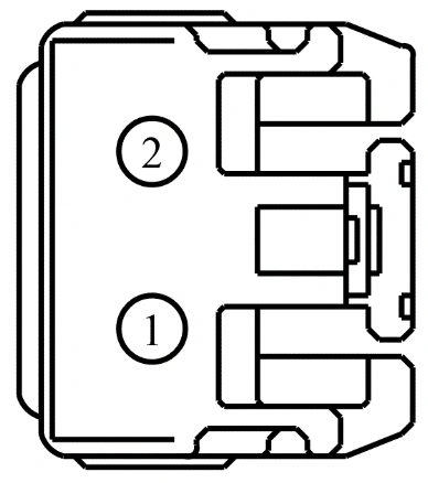 Connector End View C341a - Driver Seat Module (Dsm) — original illustration 1, reference 3908