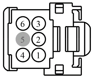 Connector End View C2610 - Luggage Compartment Lid Release Switch — original illustration 1, reference 4356