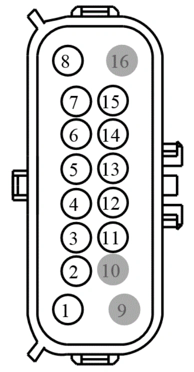 Connector End View C340 - Inline — original illustration 1, reference 3904