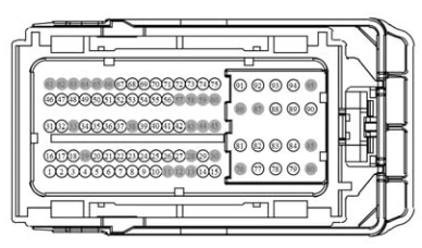 Connector End View C1381e - Powertrain Control Module (PCM) — original illustration 1, reference 4143