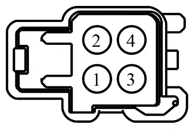 Connector End View C209 - Footwell Lamp LH — original illustration 1, reference 3791