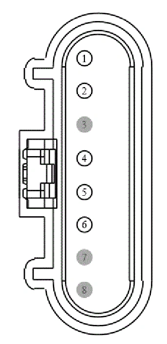 Connector End View C609 - Front Door Latch Release Motor RH — original illustration 1, reference 4003