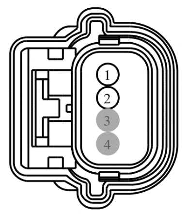 Connector End View C3513 - Passive Anti-Theft System (PATS) Front Antenna — original illustration 1, reference 4424