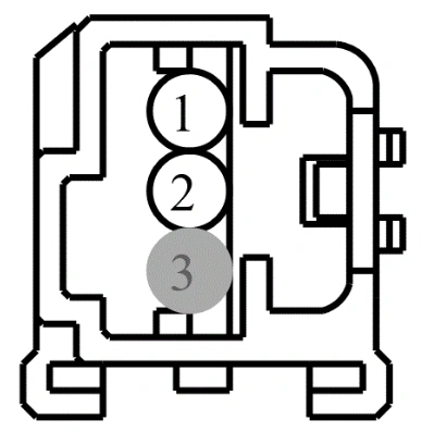 Connector End View C4851 - Convertible Top Sensor RH — original illustration 1, reference 4498