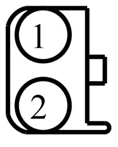 Connector End View C217 - Horn Switch — original illustration 1, reference 3809