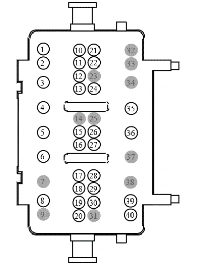 Connector End View C213 - Inline — original illustration 2, reference 3797