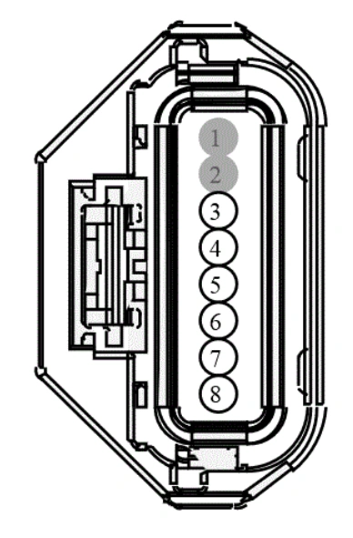 Connector End View C4370 - Side Obstacle Detection Control Module RH (Sodr) — original illustration 1, reference 4468