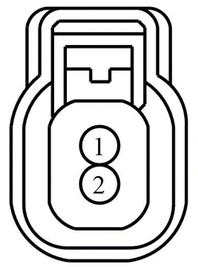 Connector End View C4333 - Luggage Compartment Lid Rear Control Switch — original illustration 1, reference 4454