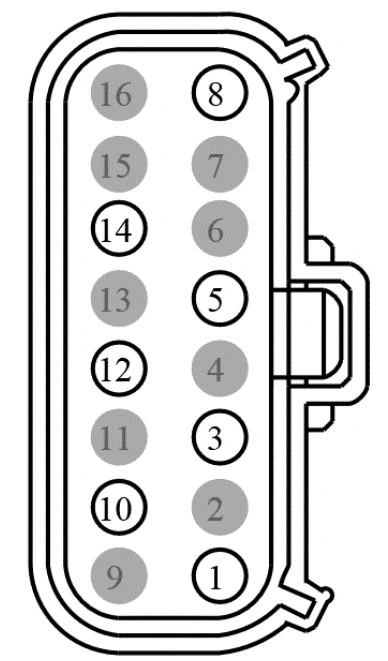 Connector End View C1021 - Headlamp Assembly LH — original illustration 1, reference 4047