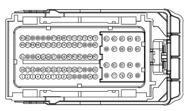 Connector End View C175e - Powertrain Control Module (PCM) — original illustration 1, reference 3757