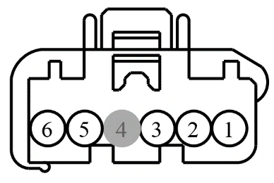 Connector End View C2092 - Temperature Door Actuator RH — original illustration 1, reference 4269