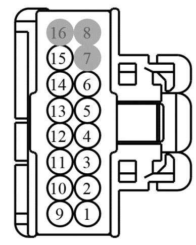 Connector End View C205 - Headlamp Switch — original illustration 1, reference 3789