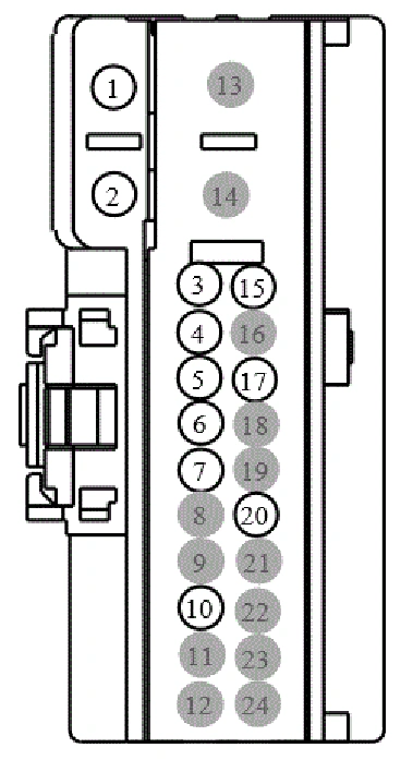 Connector End View C501a - Driver Door Module (Ddm) — original illustration 1, reference 3971