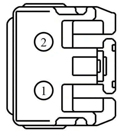 Connector End View C4425 - Heated Rear Window Element — original illustration 1, reference 4476