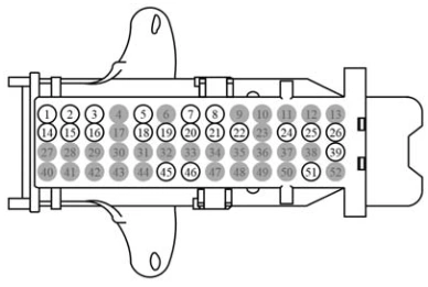 Connector End View C2280b - Body Control Module (Bcm) — original illustration 1, reference 4277