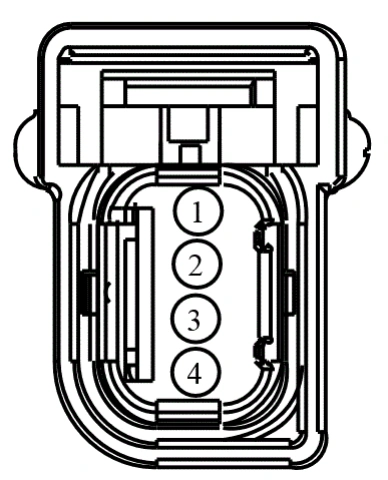 Connector End View C543 - Exterior Front Door Handle LH — original illustration 1, reference 3991