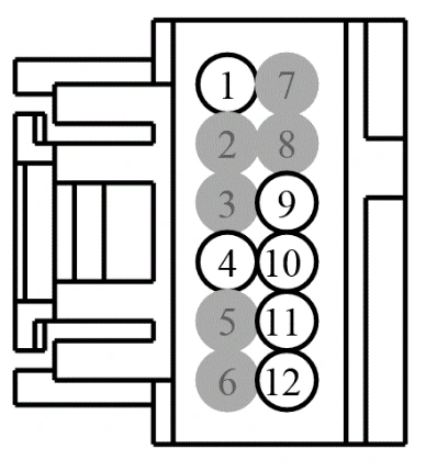Connector End View C218a - Clockspring — original illustration 1, reference 3811