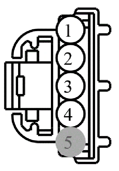 Connector End View C2395 - Head Up Display (Hud) Module — original illustration 1, reference 4327