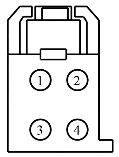 Connector End View C382 - Front Seat Front Tilt Motor LH — original illustration 1, reference 3927