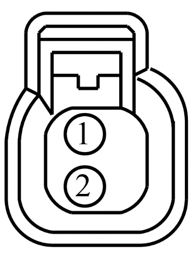 Connector End View C1102 - Horn — original illustration 1, reference 4083