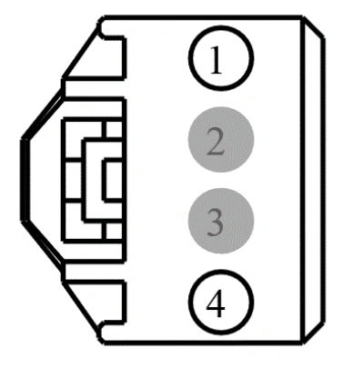 Connector End View C396 - Rear Speaker RH — original illustration 1, reference 3931