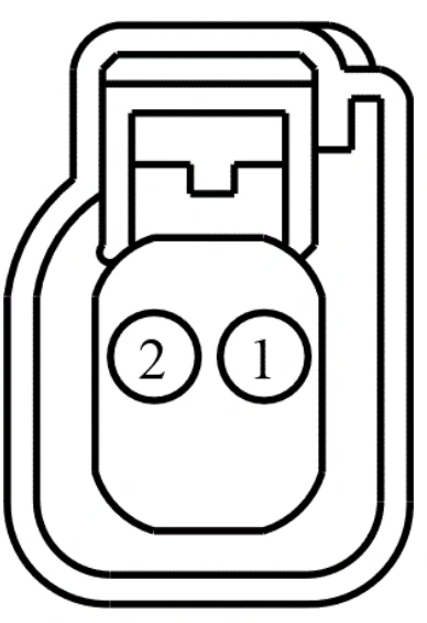 Connector End View C481 - Rear Side Marker Lamp LH — original illustration 1, reference 3956