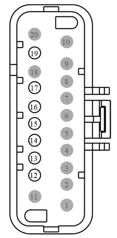 Connector End View C316 - Inline — original illustration 1, reference 3893