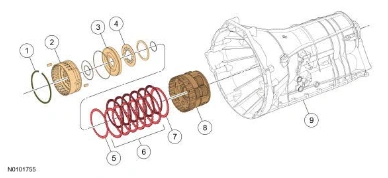 Low Reverse Clutch Assembly — original illustration 2, reference 8654