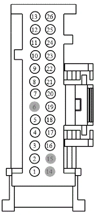 Connector End View C2402a - Front Controls Interface Module (Fcim) — original illustration 1, reference 4331
