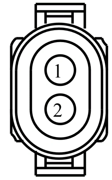 Connector End View C1322 - Front Fog Lamp LH — original illustration 1, reference 4130