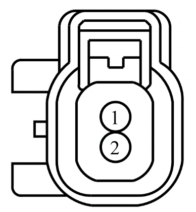 Connector End View C150 - Front Wheel Speed Sensor LH — original illustration 1, reference 3732