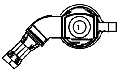 Connector End View C197a - Starter Motor — original illustration 2, reference 3785