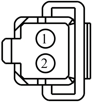 Connector End View C306 - Parking Brake Switch — original illustration 1, reference 3864
