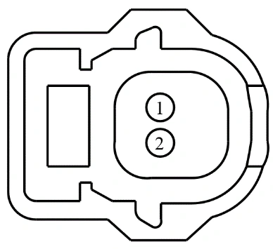 Connector End View C3210 - LH B-Pillar Side Impact Sensor — original illustration 1, reference 4392