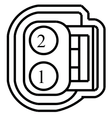 Connector End View C4046b - License Plate Lamp RH — original illustration 1, reference 4445