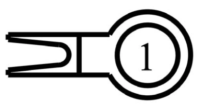 Connector End View C102d - Generator — original illustration 1, reference 3698