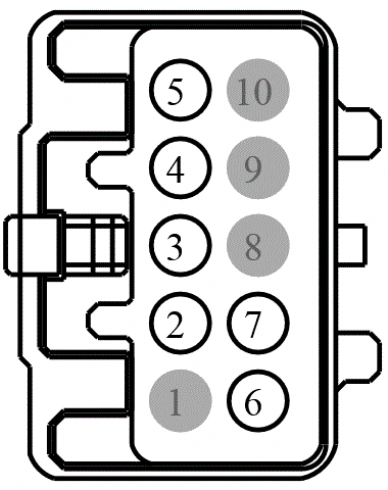 Connector End View C498 - Rear Lamp Assembly LH — original illustration 1, reference 3967